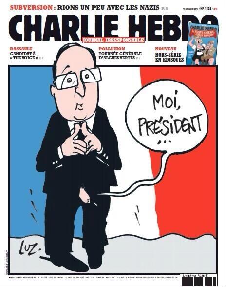 Auf dem Bild ist die Zeitschrift Charlie Hebdo zu sehen