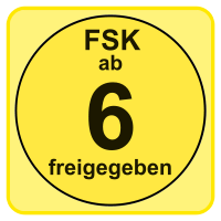 Auf dem Bild ist das FSK-Zeichen ab 6 Jahren zu sehen
