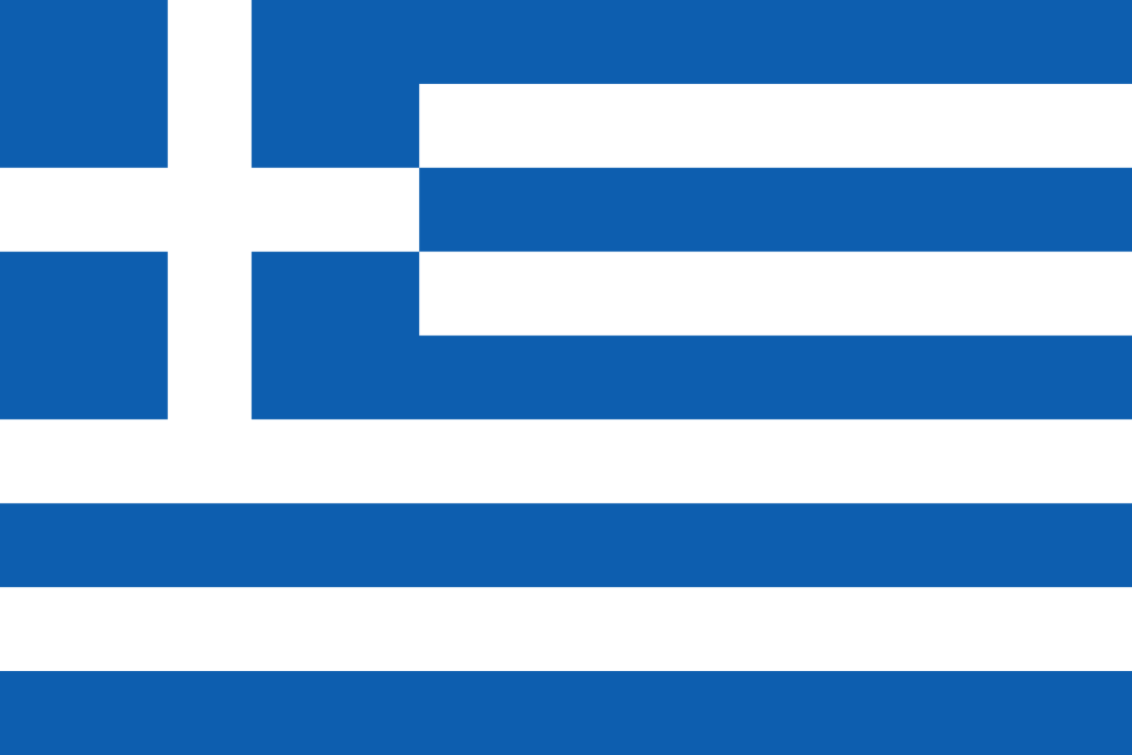 Auf dem Bild ist die Flagge von Griechenland zu sehen
