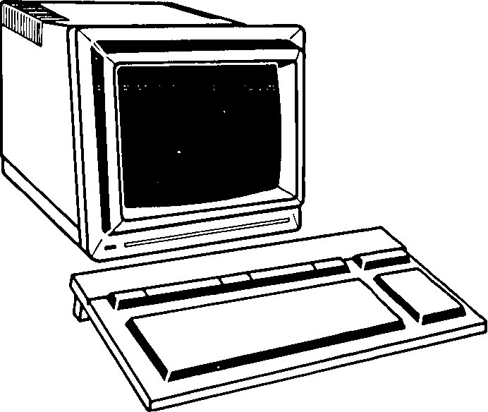 Auf dem Bild ist ein Computer und eine Tastatur zu sehen